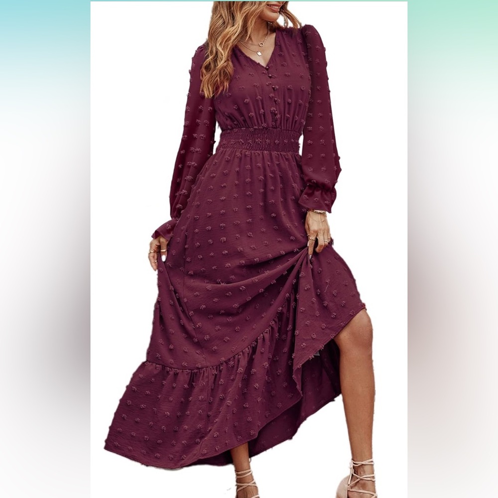 Burgundy Midi Dress